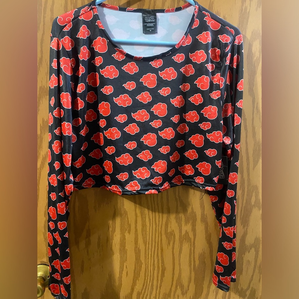Naruto silk crop top. New w/ tags. Never worn